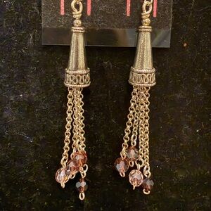 Elegant Silver Tassel Earrings